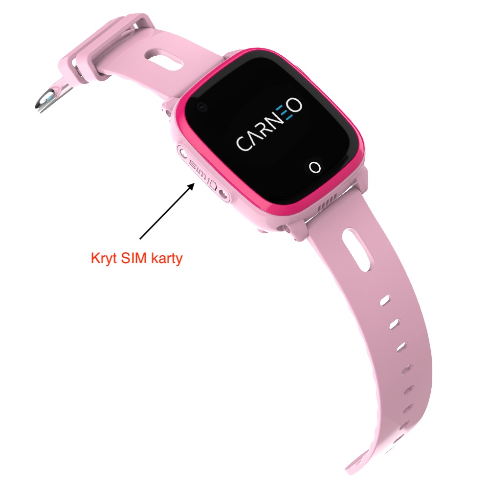 Náhradný kryt na SIM kartu pre CARNEO GuardKid+ 4G - rúžový