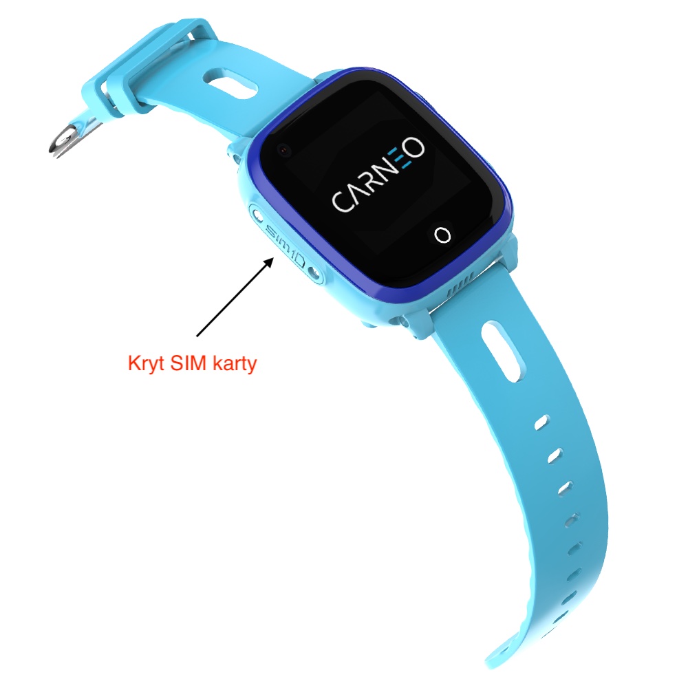 Náhradný kryt na SIM kartu pre CARNEO GuardKid+ 4G - modrý