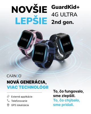 Novšia. Lepšia. Premyslenejšia do detailu. Carneo GuardKid+ 4G Ultra 2nd gen. je nová generácia detských hodiniek, ktorá...