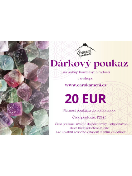 DÁRKOVÝ POUKAZ - ELEKTRONICKY   (E-MAILEM) - pro platby v měně EUR