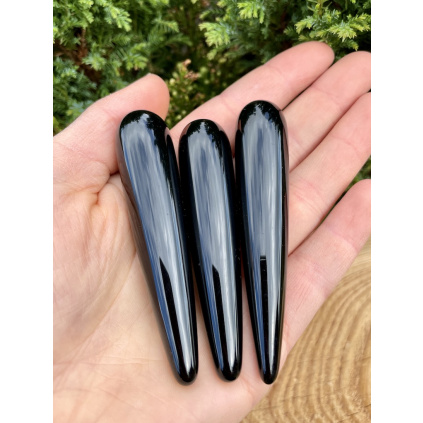 Masážní tyčinka tyčka obsidián černý čarokamení