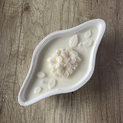 Sójová sviečka biely kvet