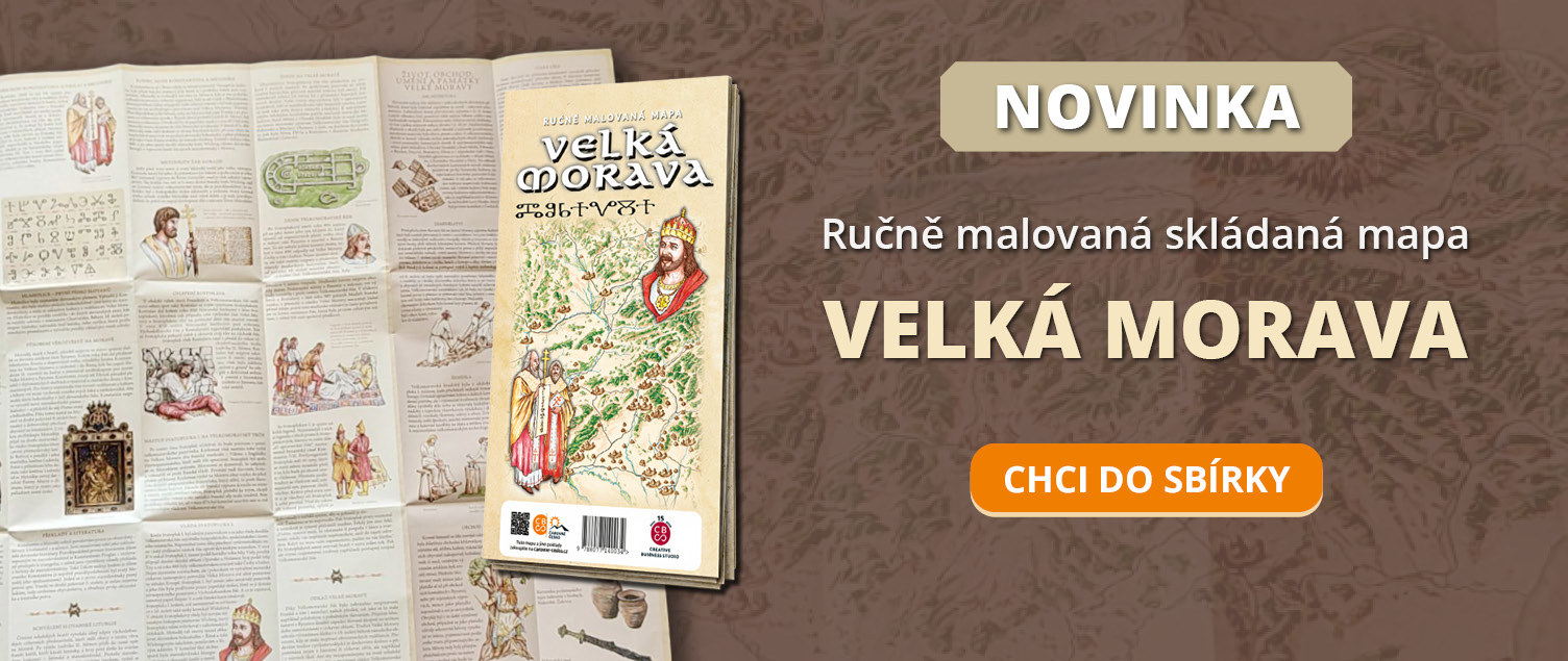 Ručně malovaná mapa Velká Morava