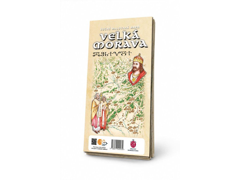 Velká Morava – ručně malovaná mapa