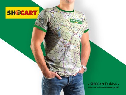 Mapové funkční tričko - MAPyčko - Česká Kanada - pánské