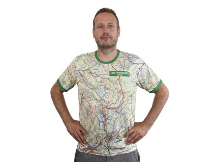 Mapové funkční tričko - MAPyčko - Železnorudsko - pánské
