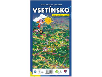 Ručně malovaná cyklomapa Vsetínsko dětem