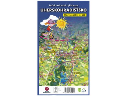 Ručně malovaná cyklomapa Uherskohradišťsko dětem