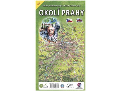 Okolí Prahy - malovaná mapa