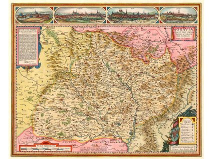 Morava a Slezsko na starych mapach komenskeho mapa
