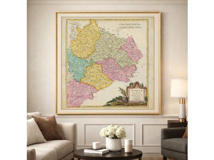 Antonio Zatta Mapa Čech východ 1