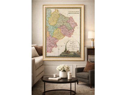 Giovanni Maria Cassini Mapa Čech východ 1