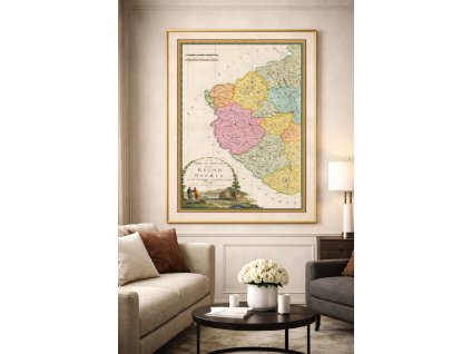 Giovanni Maria Cassini Mapa Čech západ 1