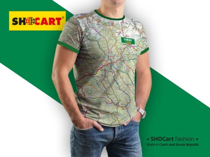 MAPyčko Chřiby - mapové funkční tričko - pánské
