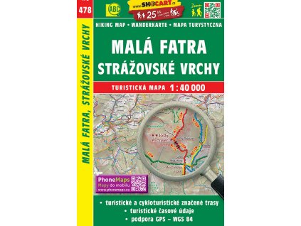 478 Malá Fatra, Strážovské vrchy 1 : 40 000