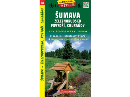 034 Šumava Železnorudsko, Povydří, Churáňov 1 : 50 000