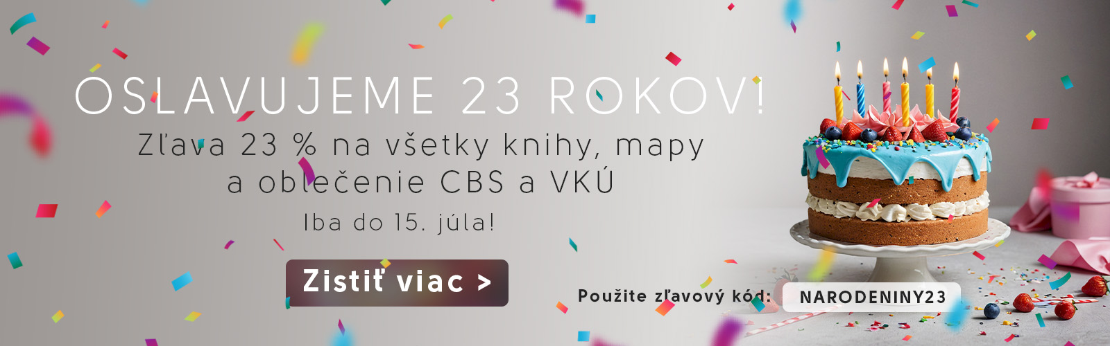 Oslavujeme 23. narodeniny cbs - šetrite s nami