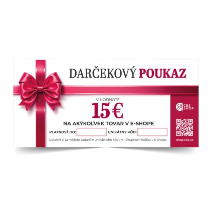ideálny darček pre cyklistov a turistov Darčekový poukaz 30€