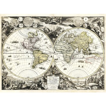MIKULÁŠ KUSÁNSKÝ (1401–1464): Mapa stredná Európa. Medirytina. Rím, 1491. (Druh potlače Plagát rozmer 100x74 (papier posterový, 200g, satinovaný))
