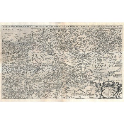 GERARD DE JODE (1509-1591): Mapa Uhorska. Medirytina. Antverpy, 1578. (Druh potlače Plagát rozmer 100x64 (papier posterový, 200g, satinovaný))