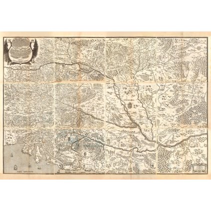MARTIN STIER (1630–1669): Mapa Uhorsko. Medirytina. Norimberg, 1684. (Druh potlače Plagát rozmer 100x70 (papier posterový, 200g, satinovaný))