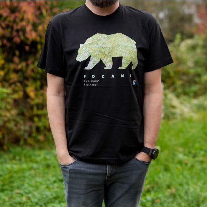 Bavlnene╠ü tric╠îko s mapou Pol╠îany medved╠î 1