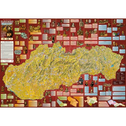 slovensko v case malovana mapa 2025 predna strana nahlad
