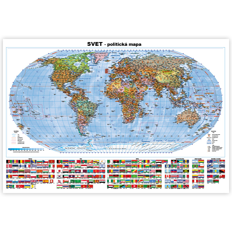 Mapa Sveta - politická Druh: Európa a Svet - 90x60