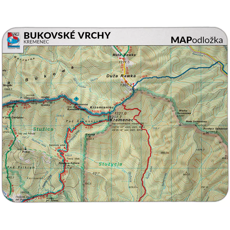 MAPodložka - pohodlná podložka pod myš - rôžne motívy Územie: Mapa Kremec