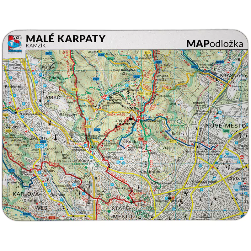 MAPodložka - pohodlná podložka pod myš - rôžne motívy Územie: Mapa Malé, Karpaty Kamzík