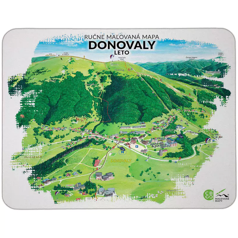 MAPodložka - pohodlná podložka pod myš - rôžne motívy Územie: Donovaly leto