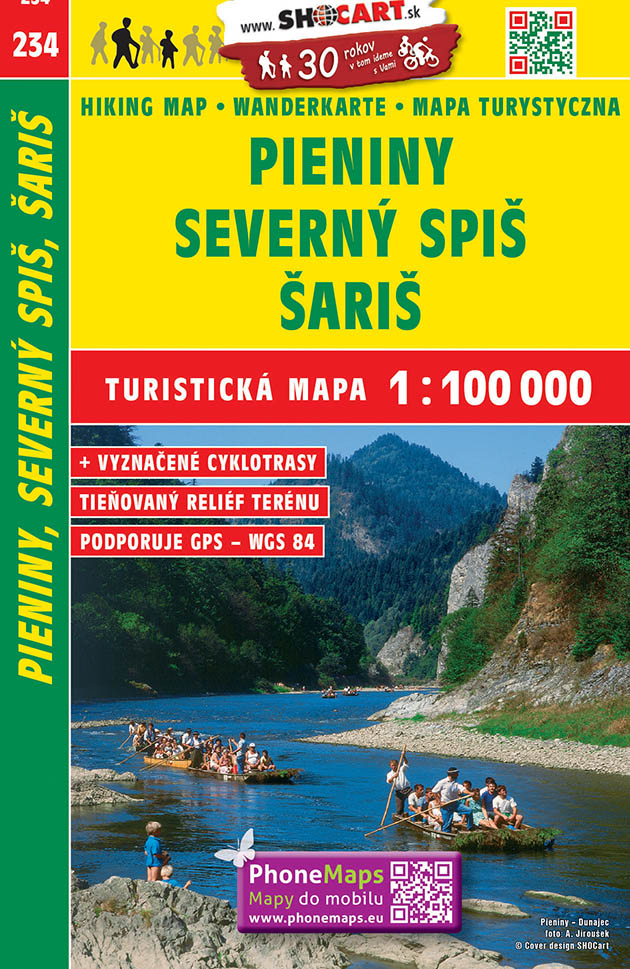 234 Pieniny, Severný Spiš, Šariš 1 : 100 000