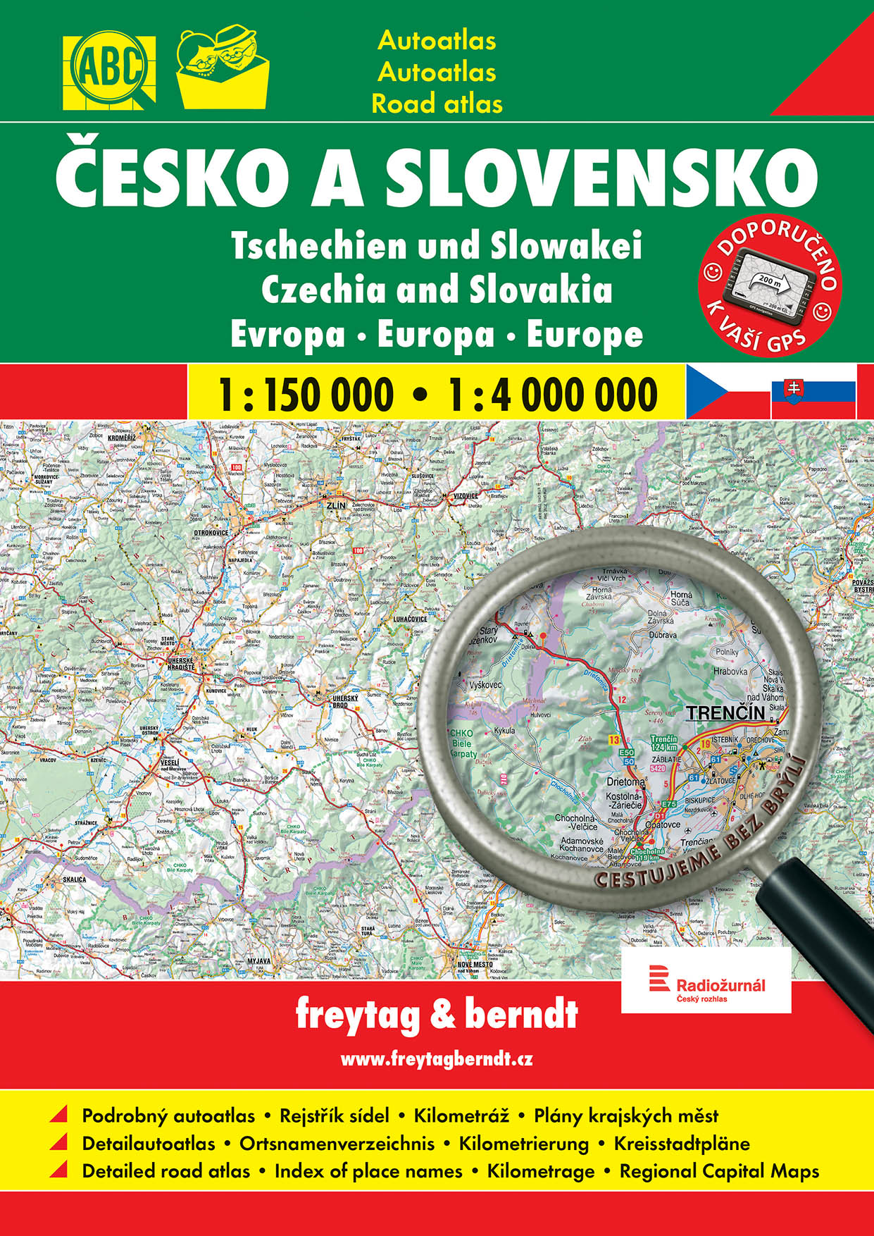 Česko + Slovensko autoatlas 1 : 150 000 (A4, špirála)