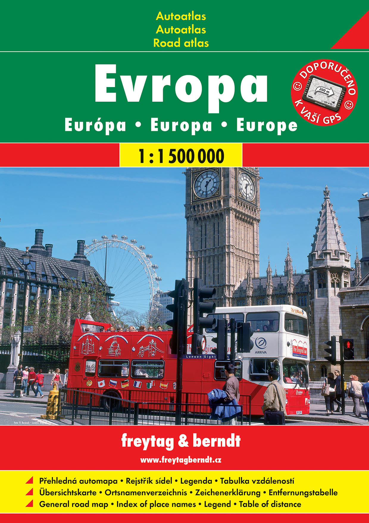 Európa autoatlas 1 : 1.500 000 (A4, zošit)