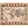 CLAES JANSZOON VISSCHER (1587-1652): Mapa sveta. Kolorovaná medirytina. Amsterdam, 1652. (Druh potlače Plagát rozmer 100x84(papier posterový, 200g, satinovaný))