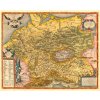 ABRAHAM ORTELIUS (1527–1598): Mapa historickej Germánie. Kolorovaná medirytina. Amsterdam, 1592. (Druh potlače Plagát rozmer 100x81(papier posterový, 200g, satinovaný))