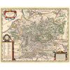 WILLEM JANSZOON BLAEU (1571-1638): Historická mapa Germanie. Kolorovaná medirytina. Amsterdam, 1630. (Druh potlače Plagát rozmer 100x81(papier posterový, 200g, satinovaný))