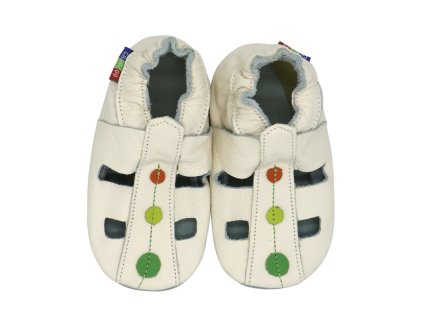 Pöttyös bézs szandál