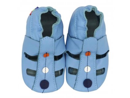 Pöttyös kék szandál