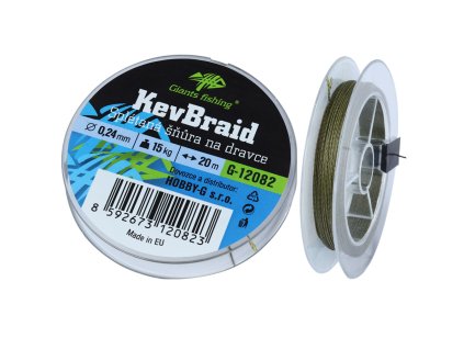 Giants fishing Splétaná šnůra na dravce KevBraid 20m, 0,24mm, 15kg