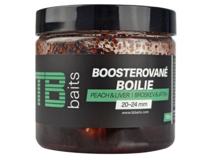 tb baits boosterovane boilie peach liver 120 g 20 24 mm