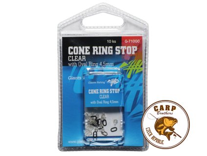 Giants fishing Slídová zarážka s kroužkem Cone Ring Stop Clear with Oval Ring 4,5mm