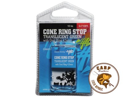 Giants fishing Slídová zarážka s kroužkem Cone Ring Stop Translucent Green with Oval Ring 4,5mm