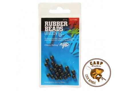 Giants fishing Gumové kuličky Rubber Beads Transparent Green 3mm,20ks