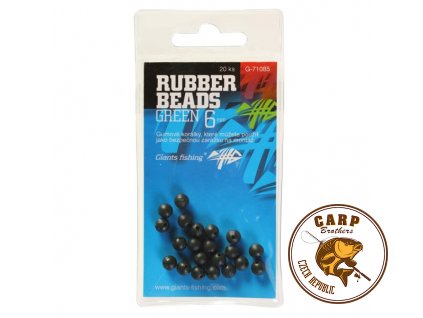 Giants fishing Gumové kuličky Rubber Beads Transparent Green 5mm,20ks