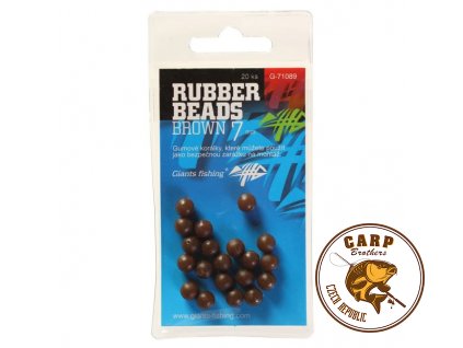 Giants fishing Gumové kuličky Rubber Beads Transparent Brown 4mm,20ks