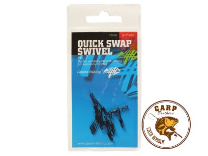 Giants fishing Rychlovýměnný obratlík Quick Swap Swivel, UK.7 (vel.12 EU )/10ks
