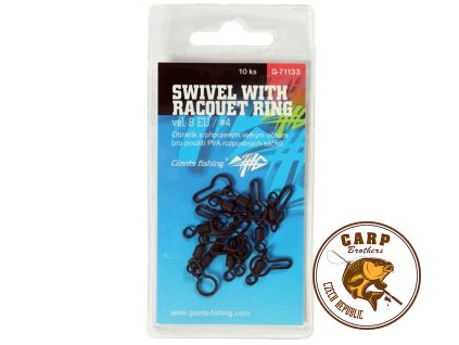 Giants fishing Obratlík Swivel with Racquet ring, UK.4 (vel.8 EU)/10ks