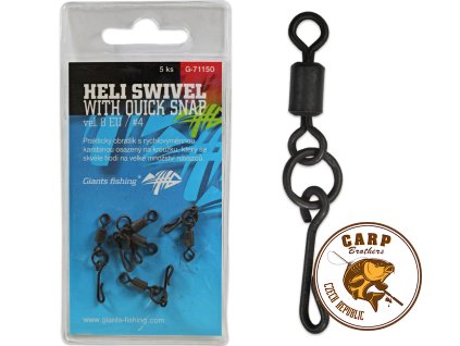 Giants fishing Heli Swivel with Quick Snap, 5ks, velikost #4 (EU 8)					
