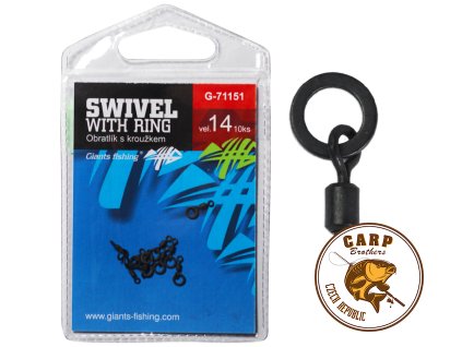 Giants fishing Obratlík s kroužkem Swivel with Ring, vel.14/10ks